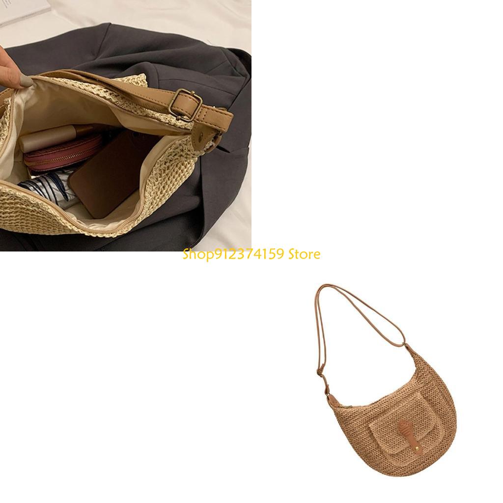 Woven Straw Bag - G5ae bolsa praia feminina palha simples