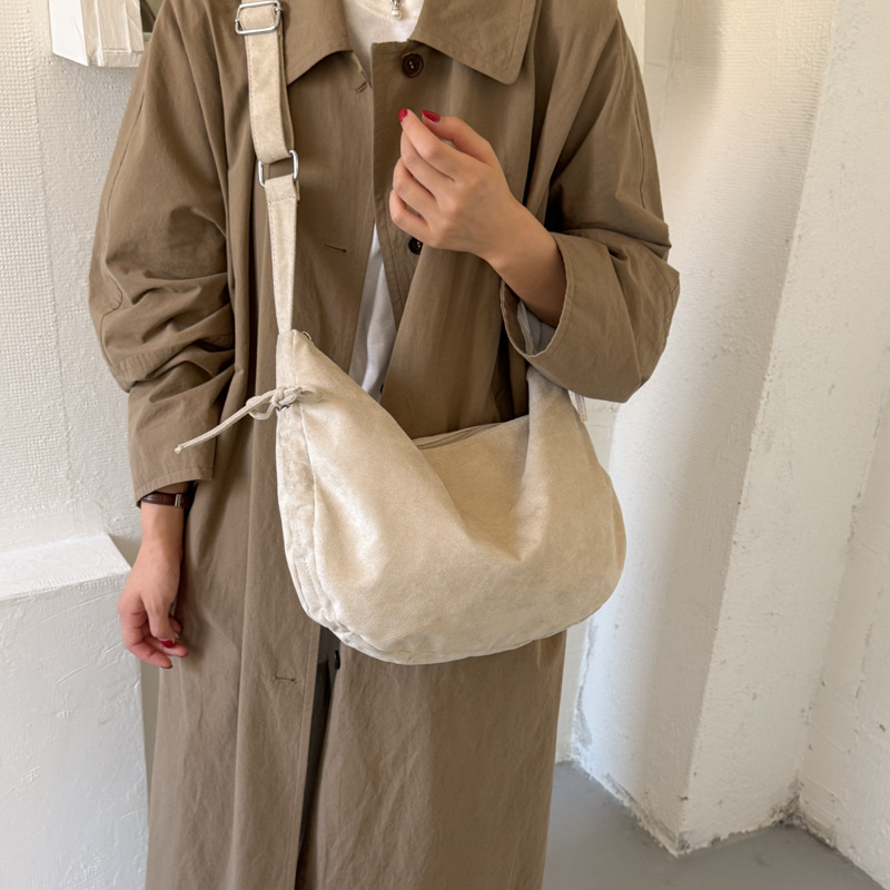 Hobo Bag Slouchy - Bolsa Hobo de Couro PU Lavado