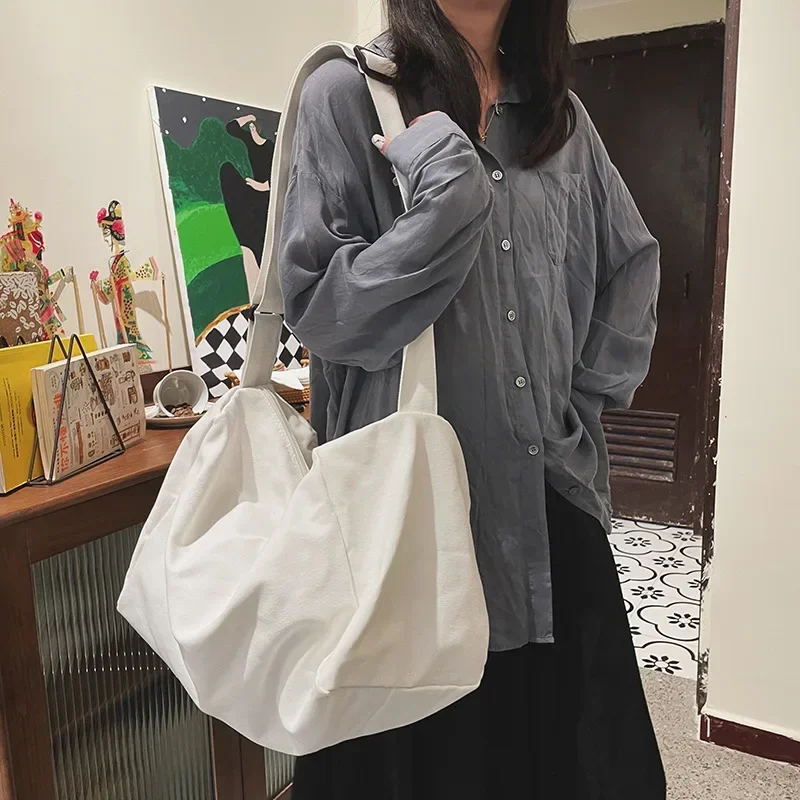 Hobo Bag Slouchy - Oversized feminino tecido de lona boston