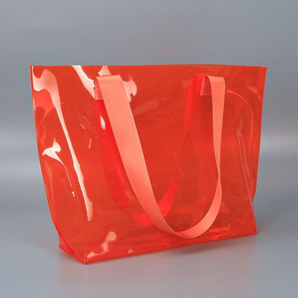 Hobo Bag Slouchy - Bolsa Transparente de PVC Simples Cor