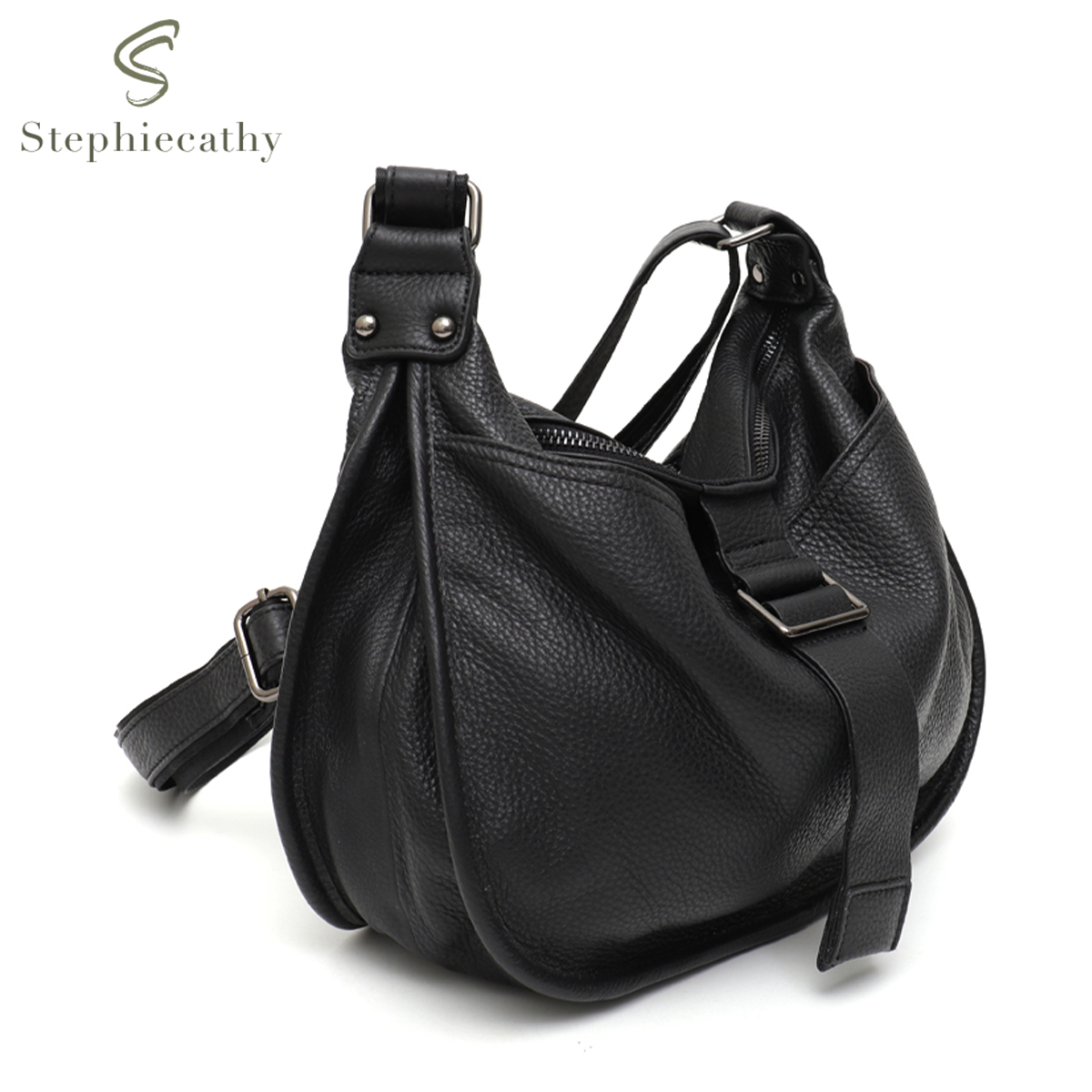 Bolsa de ombro de couro genuín - Hobo Bag Slouchy avaliação e preço