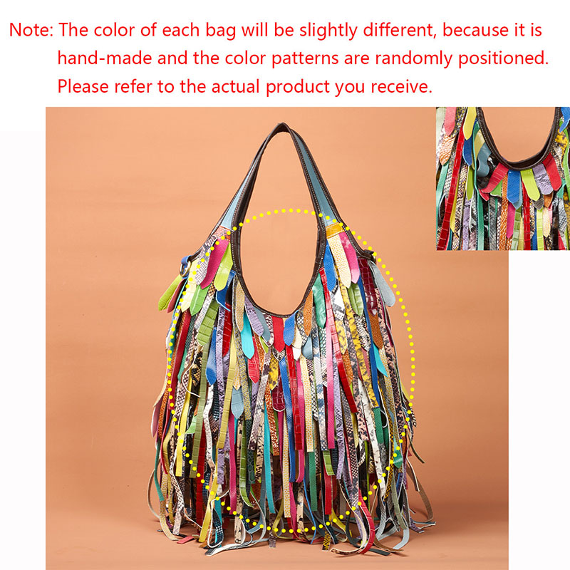 Colorido real pele de carneiro - Hobo Bag Slouchy avaliação e preço