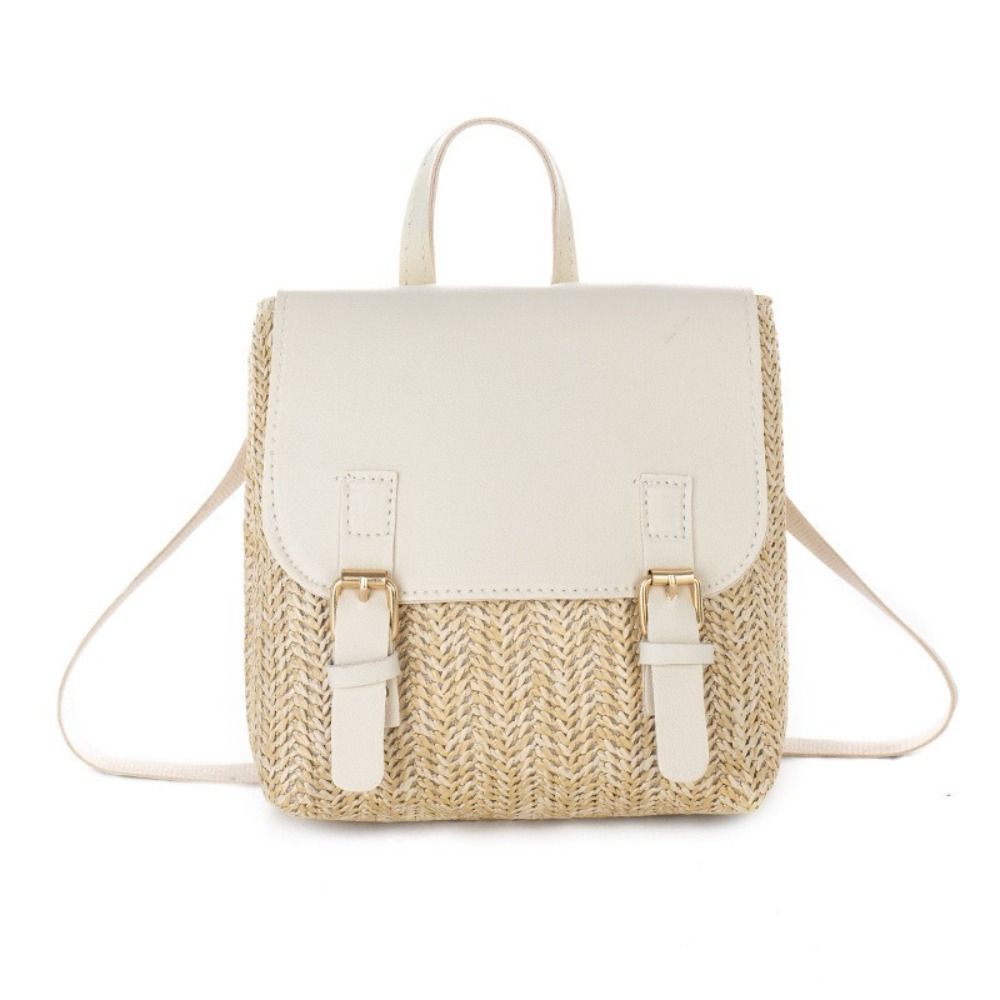 Bolsa Versátil em Couro PU, Mo - Woven Straw Bag avaliação e preço