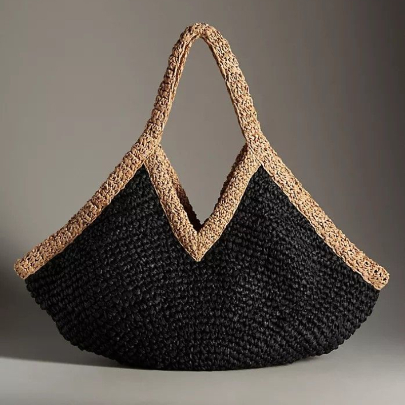 Nova Bolsa de Praia de Verão A - Woven Straw Bag avaliação e preço